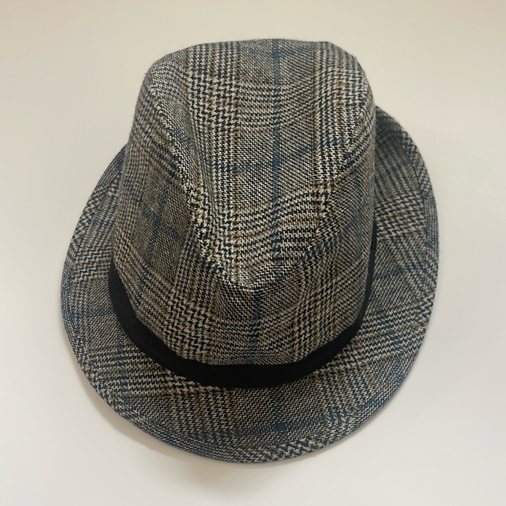 French Connection Men’s Plaid Fedora Hat Size 0/S